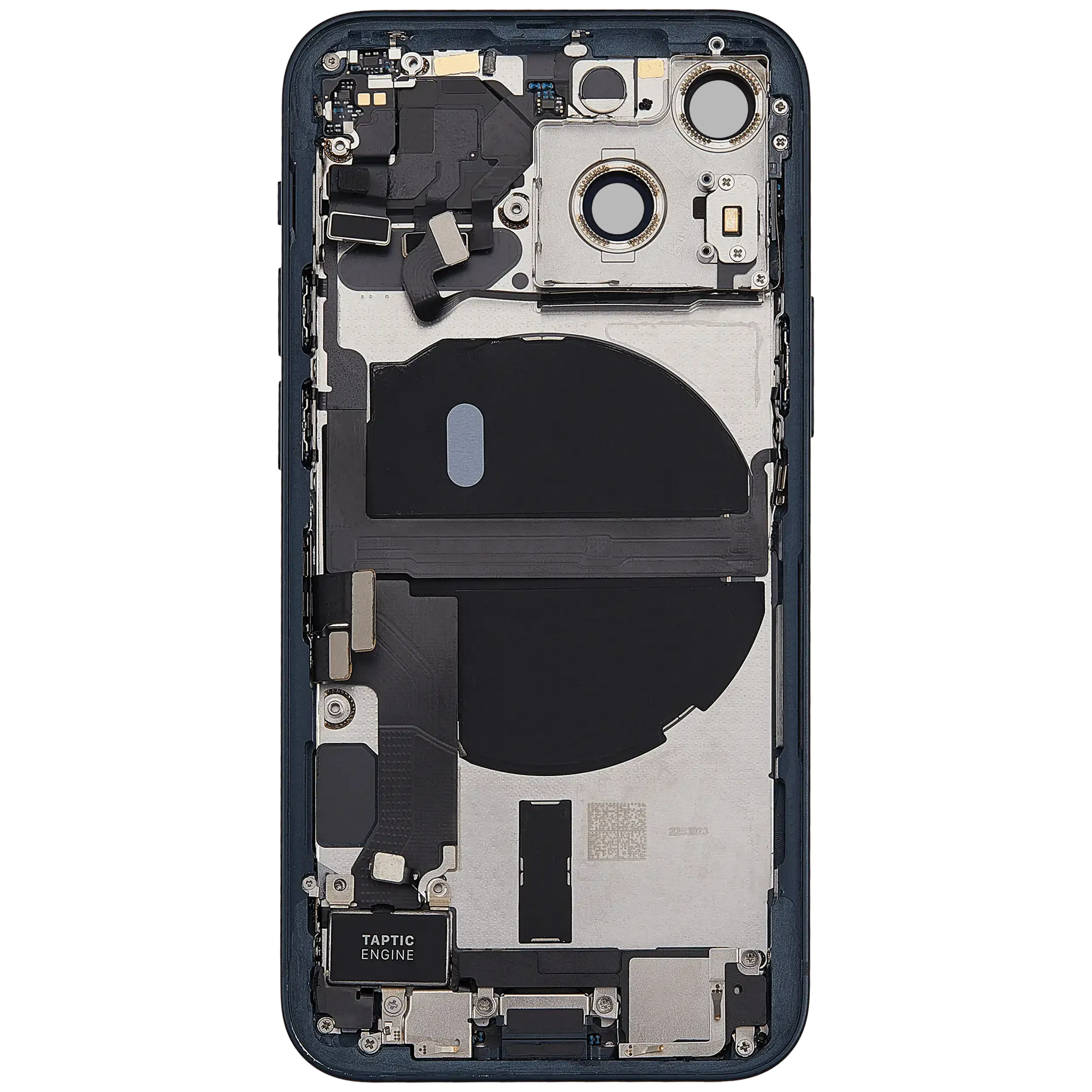 Back Housing W/ Charging Port Flex & Small Parts For iPhone 13 Mini (US Version) (Used OEM) (Pull) (Midnight)