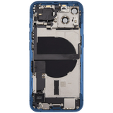 Back Housing W/ Charging Port Flex & Small Parts For iPhone 13 (US Version) (Used OEM) (Pull) (Blue)