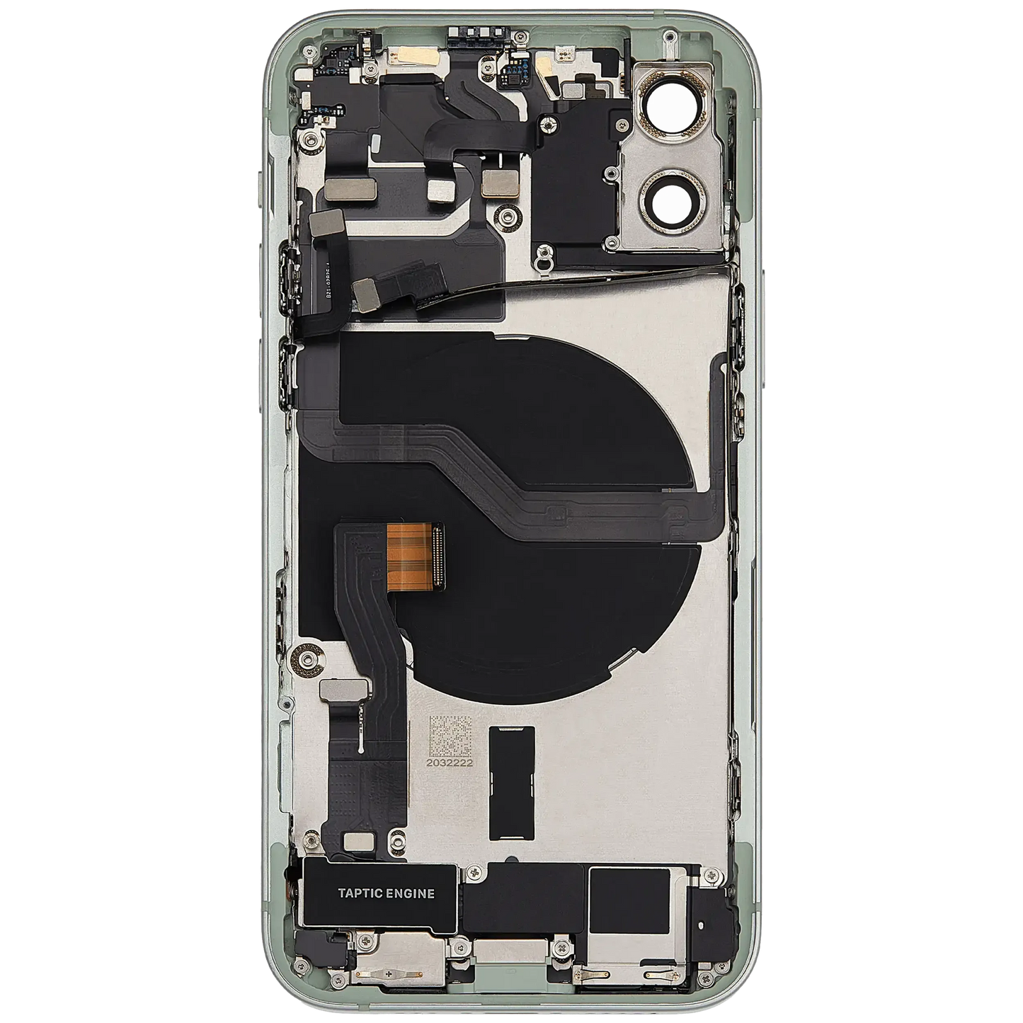 Back Housing W/ Charging Port Flex & Small Parts For iPhone 12 (US Version) (Used OEM) (Pull) (Green)