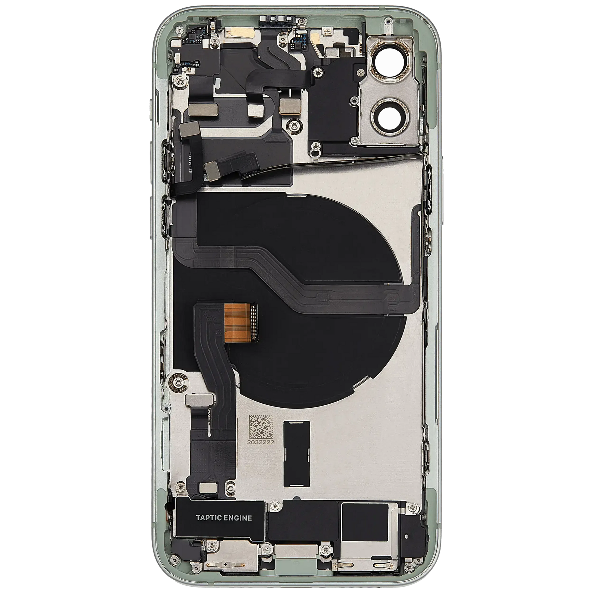 Back Housing W/ Charging Port Flex & Small Parts For iPhone 12 (US Version) (Used OEM) (Pull) (Green)