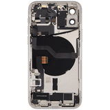 Back Housing W/ Charging Port Flex & Small Parts For iPhone 12 (US Version) (Used OEM) (Pull) (White)