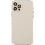 Back Housing W/ Charging Port Flex & Small Parts For iPhone 12 Pro (US Version) (Pull) (Gold)