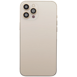 Back Housing W/ Charging Port Flex & Small Parts For iPhone 12 Pro Max (EU / Global Version) (Used OEM) (Pull) (Gold)
