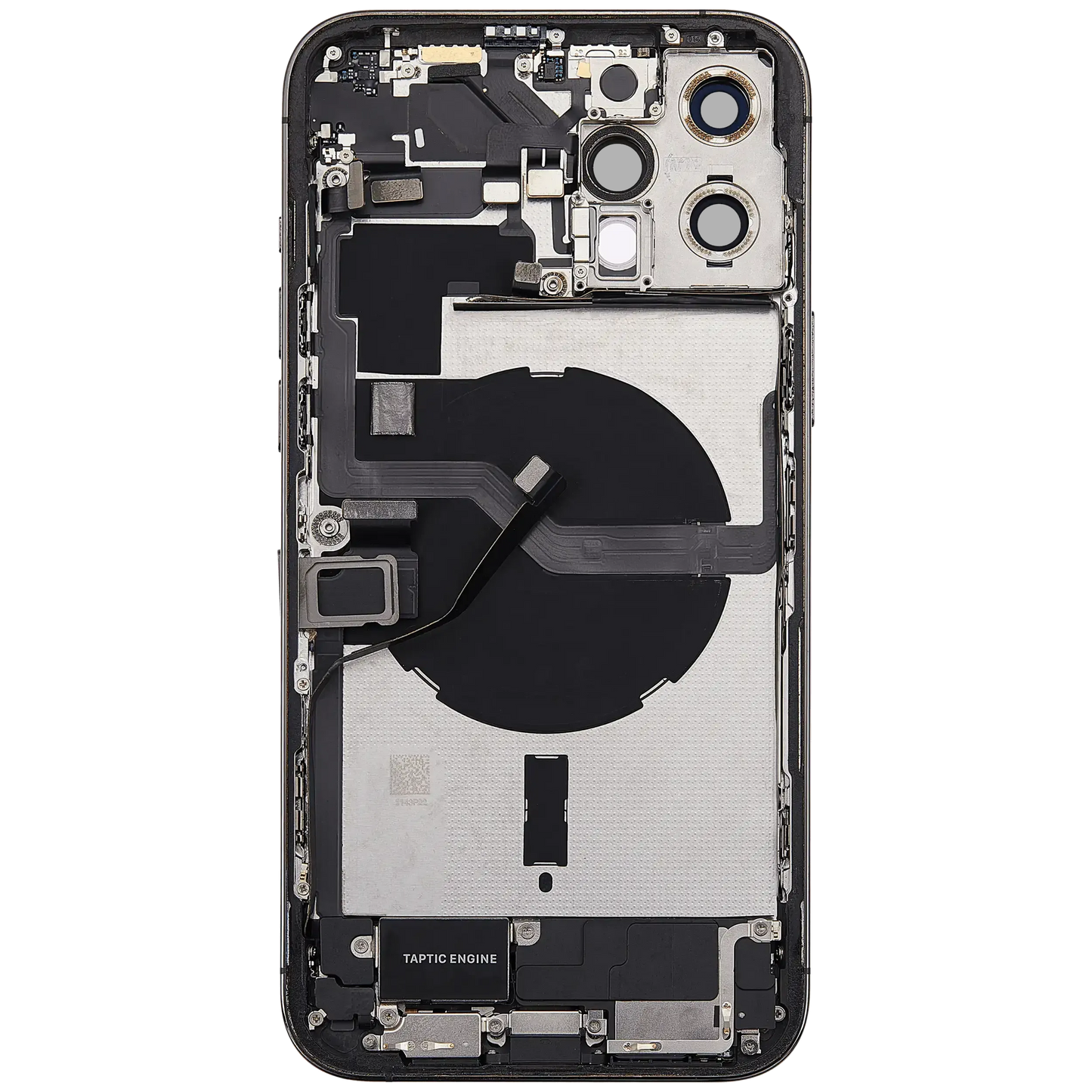 Back Housing W/ Charging Port Flex & Small Parts For iPhone 12 Pro Max (US Version) (Used OEM) (Pull) (Graphite)