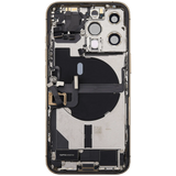 Back Housing W/ Charging Port Flex & Small Parts For iPhone 13 Pro (EU / Global Version) (Used OEM) (Pull) (Gold)