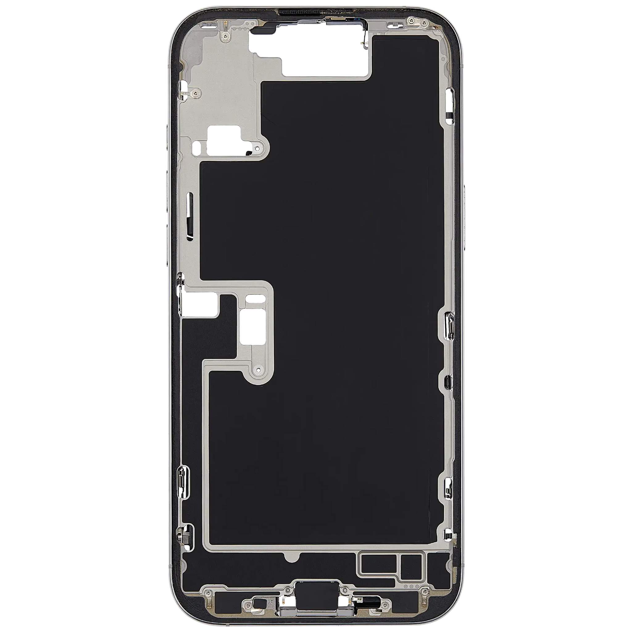 Mid-Frame Housing W/ Charging Port Flex & Small Parts For iPhone 16 Pro Max (US Version) (Pull) (White Titanium)