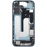 Mid-Frame Housing W/ Charging Port Flex & Small Parts For iPhone 16 (US Version) (Pull) (Teal)