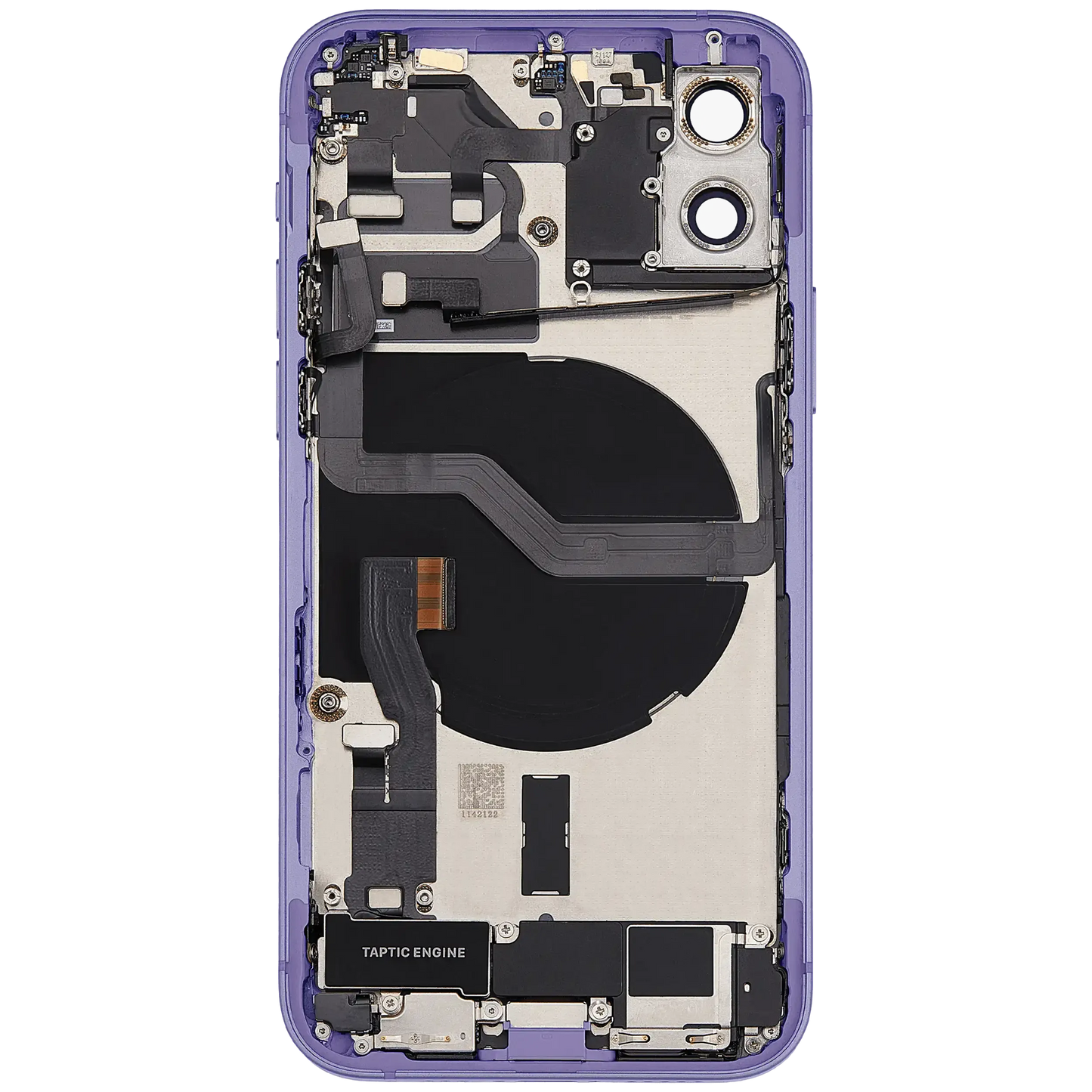Back Housing W/ Charging Port Flex & Small Parts For iPhone 12 (EU / Global Version) (Used OEM) (Pull) (Purple)