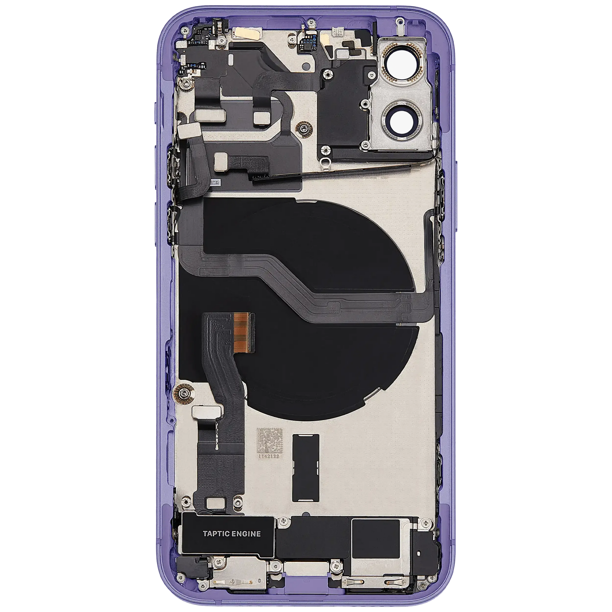 Back Housing W/ Charging Port Flex & Small Parts For iPhone 12 (EU / Global Version) (Used OEM) (Pull) (Purple)