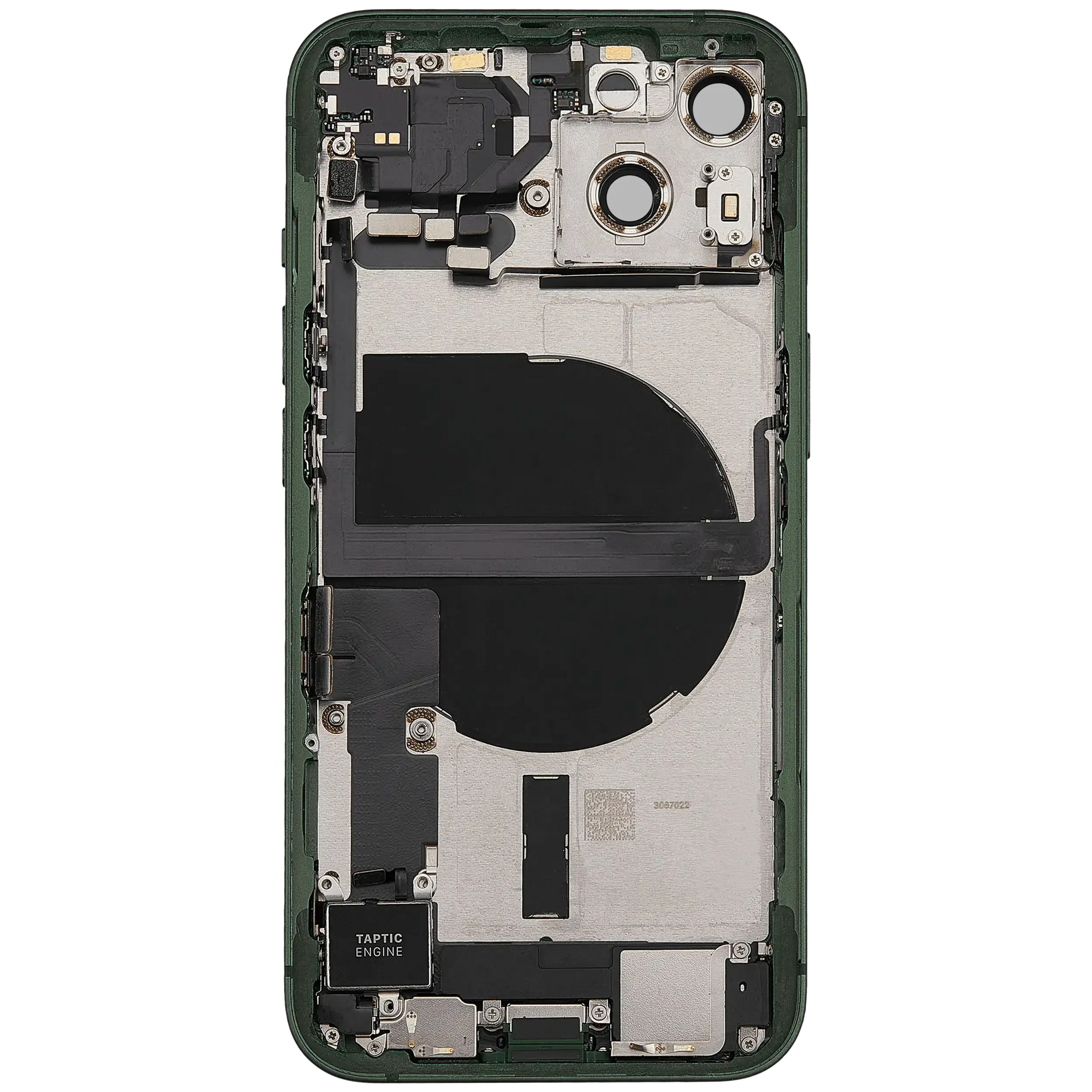 Back Housing W/ Charging Port Flex & Small Parts For iPhone 13 (US Version) (Used OEM) (Pull) (Green)