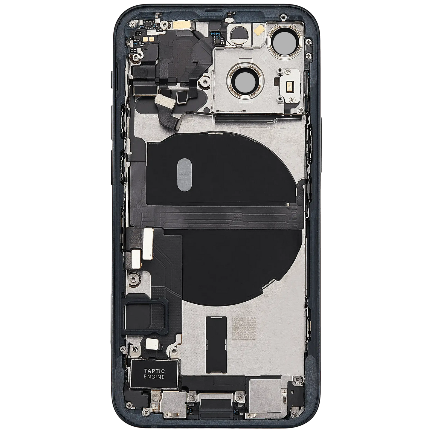 Back Housing W/ Charging Port Flex & Small Parts For iPhone 13 Mini (EU / Global Version) (Used OEM) (Pull) (Midnight)