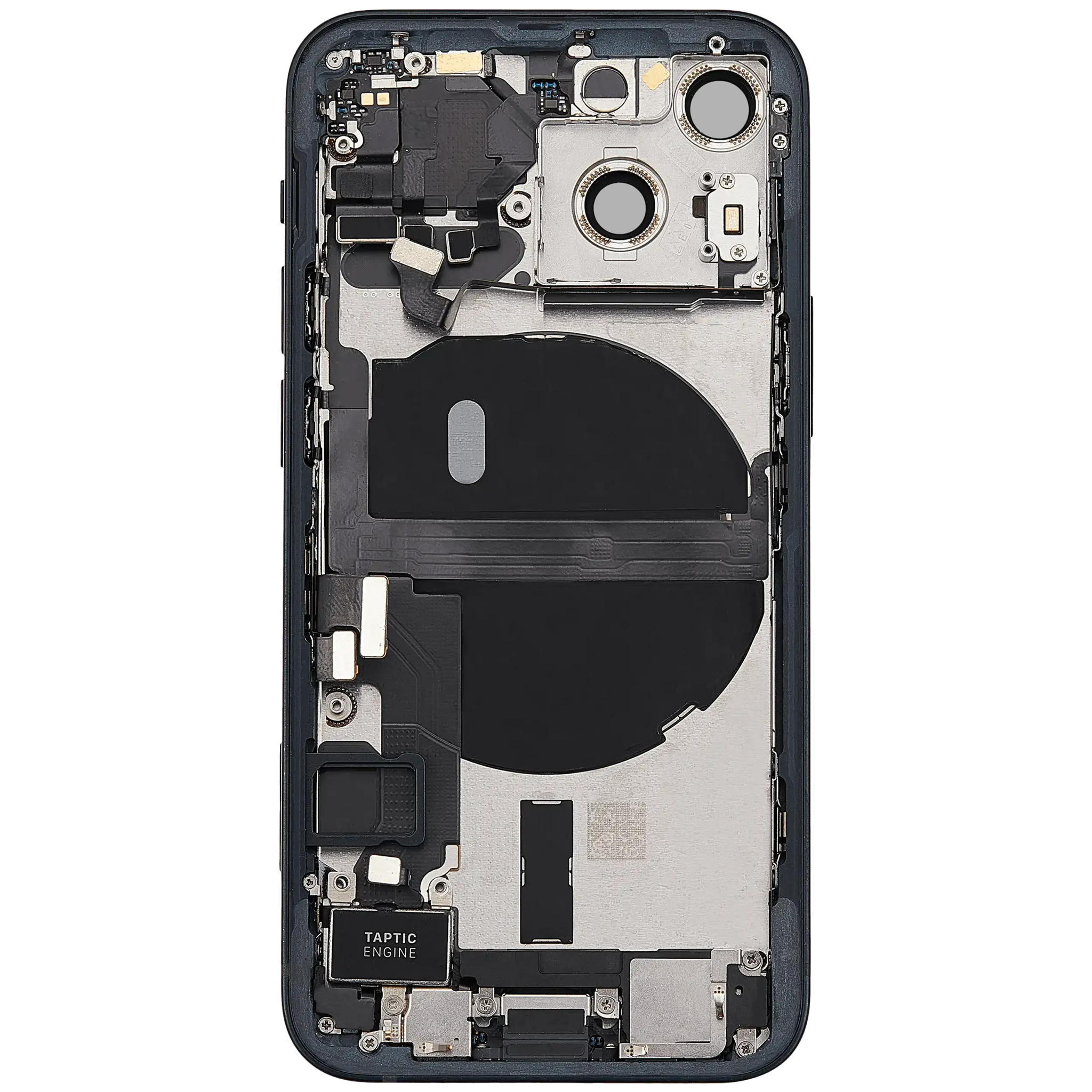 Back Housing W/ Charging Port Flex & Small Parts For iPhone 13 Mini (EU / Global Version) (Used OEM) (Pull) (Midnight)