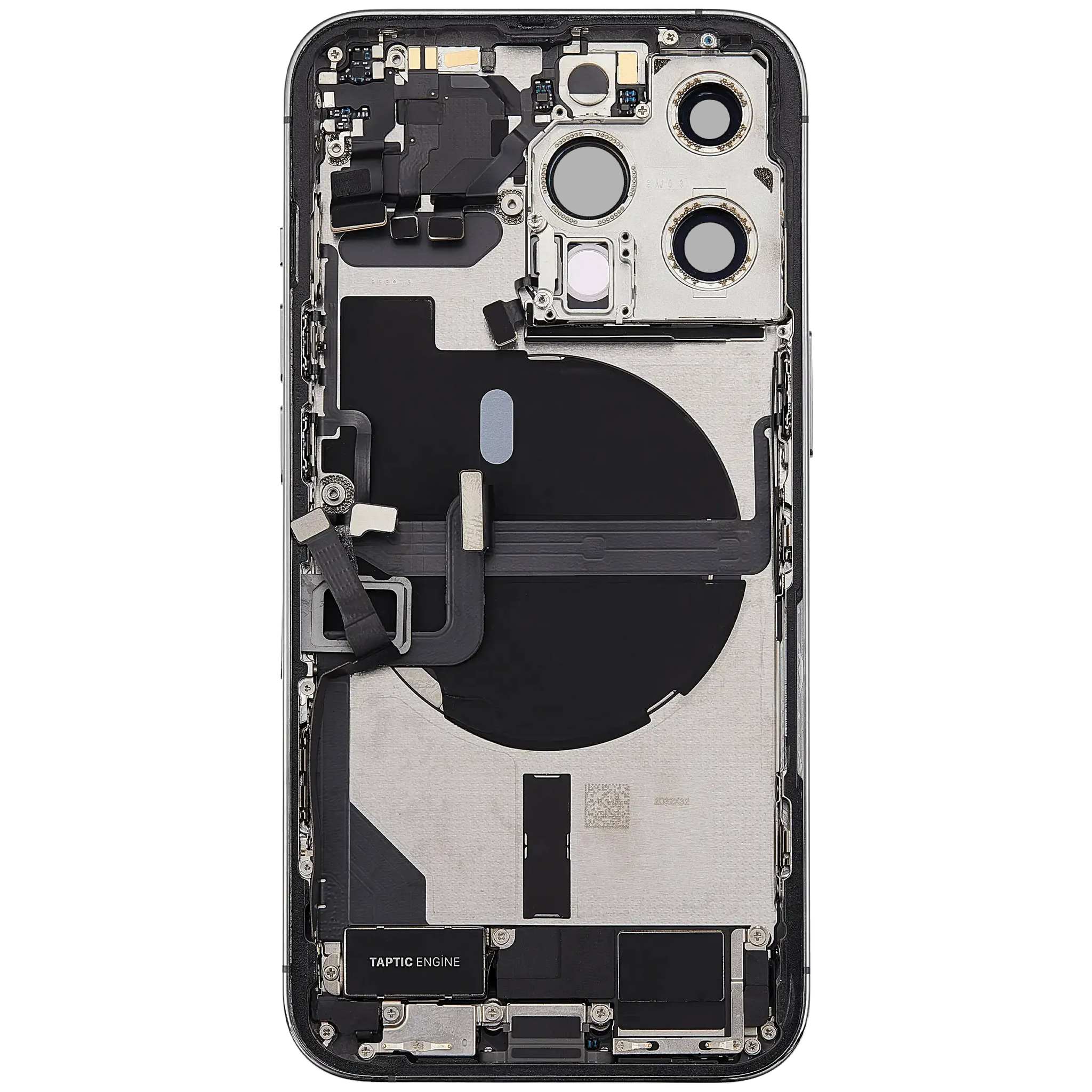 Back Housing W/ Charging Port Flex & Small Parts For iPhone 13 Pro (EU / Global Version) (Used OEM) (Pull) (Silver)