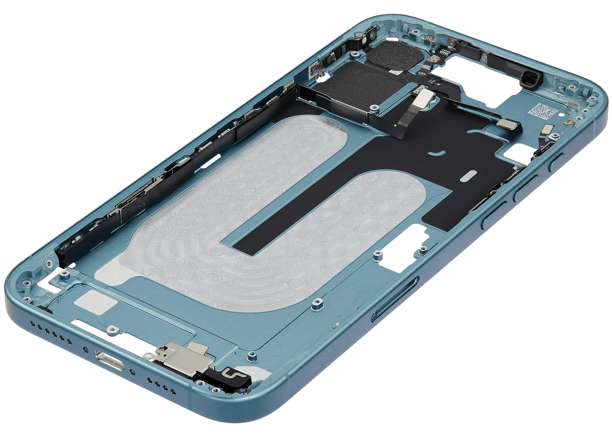 Mid-Frame Housing W/ Small Parts For iPhone 16 Plus (EU / Global Version) (Pull) (Teal)