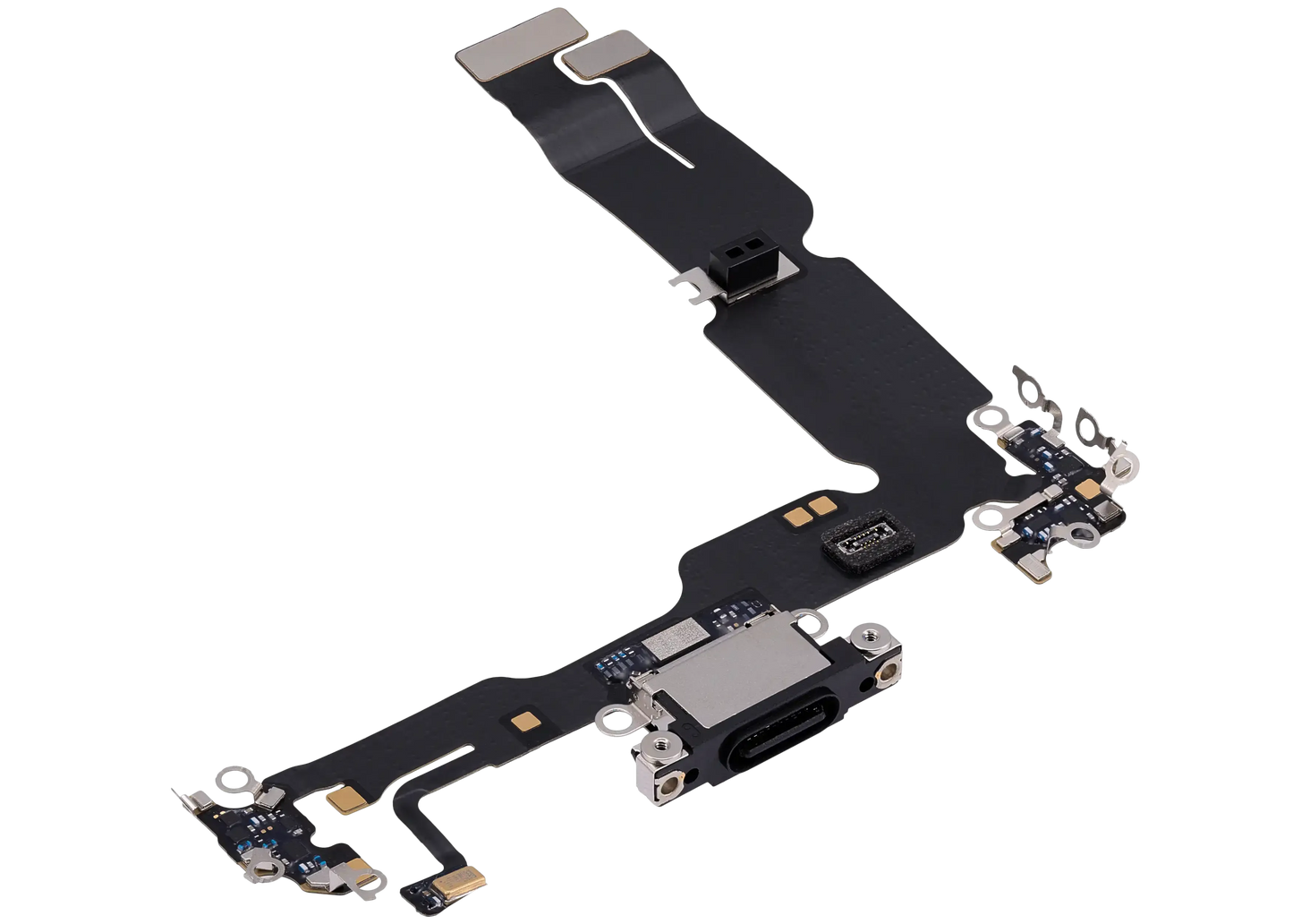Charging Port Flex Cable For iPhone 15 Plus (Pull) (Black)