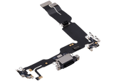 Charging Port Flex Cable For iPhone 15 Plus (Pull) (Black)