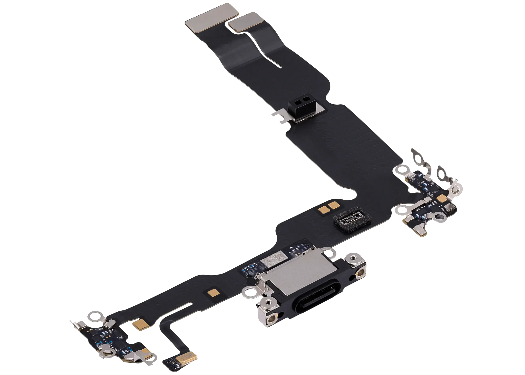 Charging Port Flex Cable For iPhone 15 Plus (Pull) (Black)