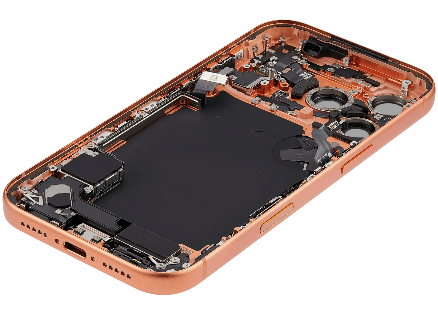 Back Housing W/ Charging Port Flex & Small Parts For iPhone 17 Pro (EU / Global Version) (Pull) (Cosmic Orange)