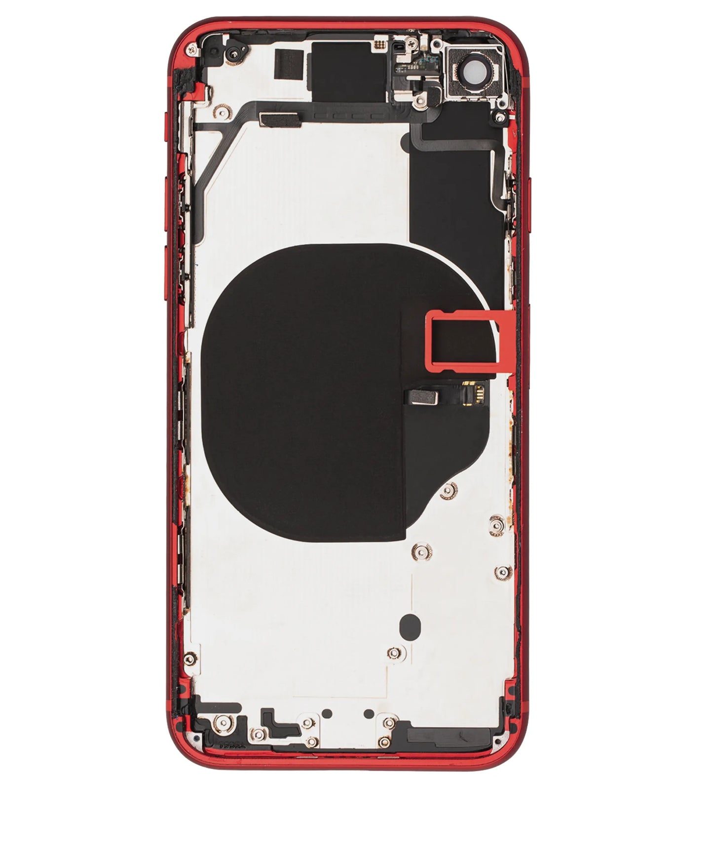 Back Housing W/ Small Components Pre-Installed For iPhone 8 (Pull) (Red)