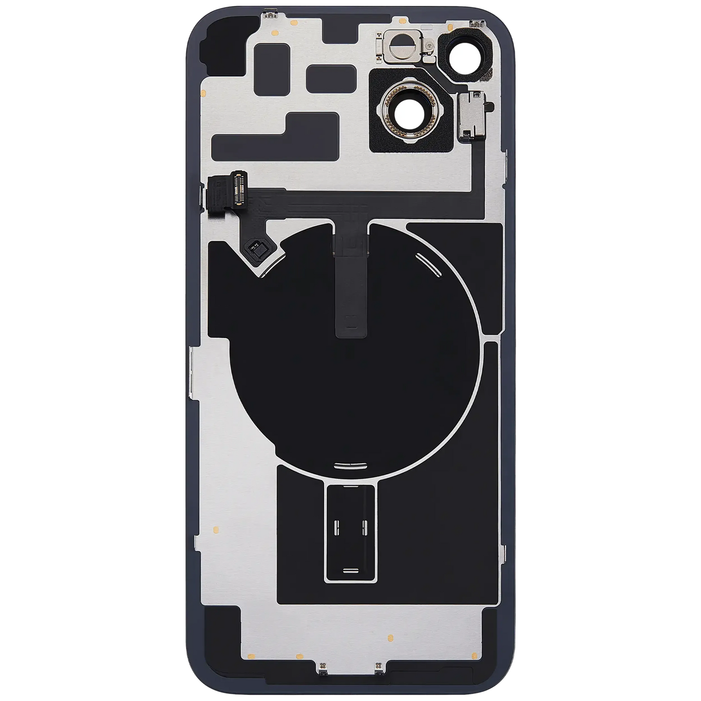 Back Glass w/ MagSafe Magnet & NFC & Flashlight Flex For iPhone 14 Plus (Pull) (Midnight)