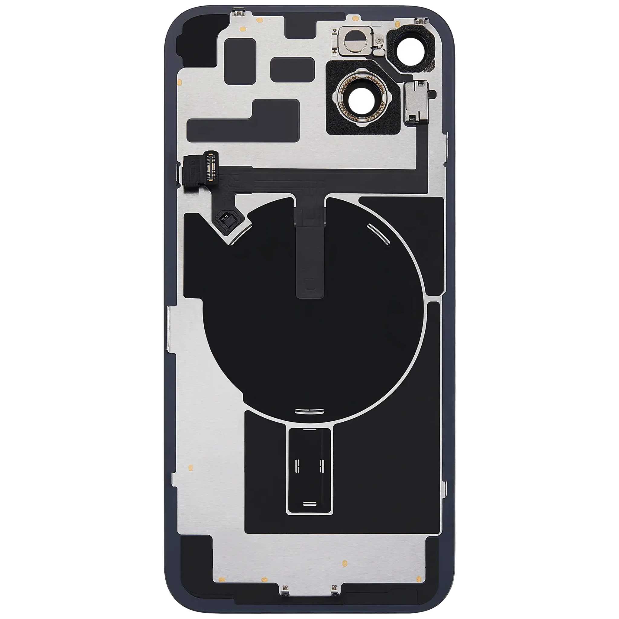 Back Glass w/ MagSafe Magnet & NFC & Flashlight Flex For iPhone 14 Plus (Pull) (Midnight)
