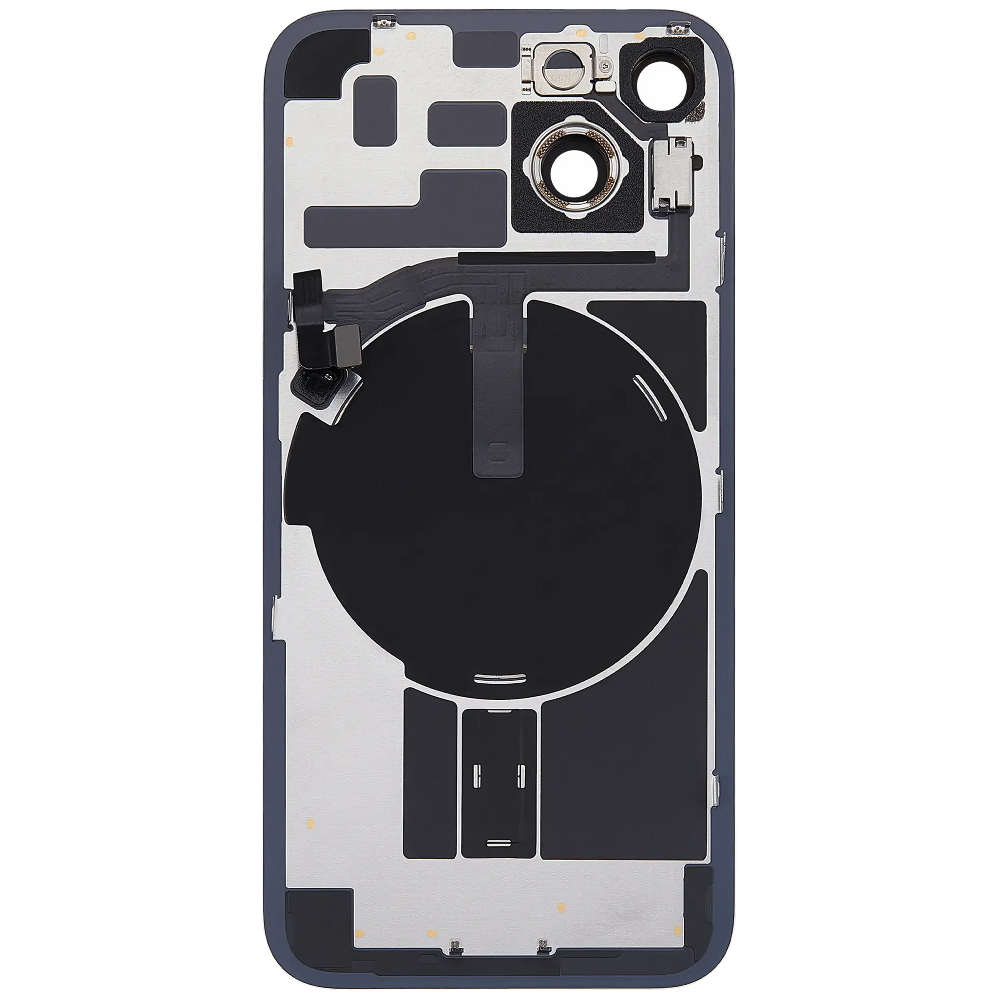 Back Glass w/ MagSafe Magnet & NFC & Flashlight Flex For iPhone 14 (Pull) (Purple)