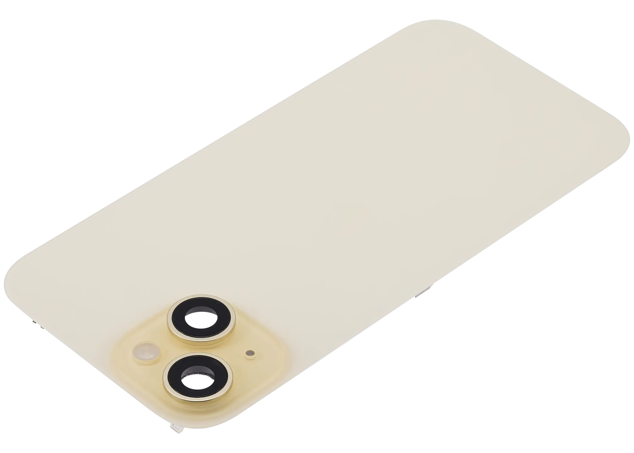 Back Glass w/ MagSafe Magnet & NFC & Flashlight Flex For iPhone 15 (Pull) (Yellow)