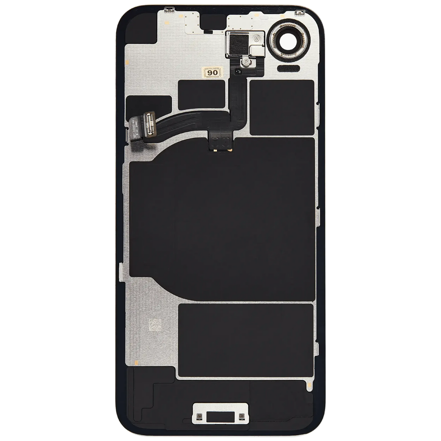 Back Glass w/ MagSafe Magnet & NFC & Flashlight Flex For iPhone 16e (Pull) (White)