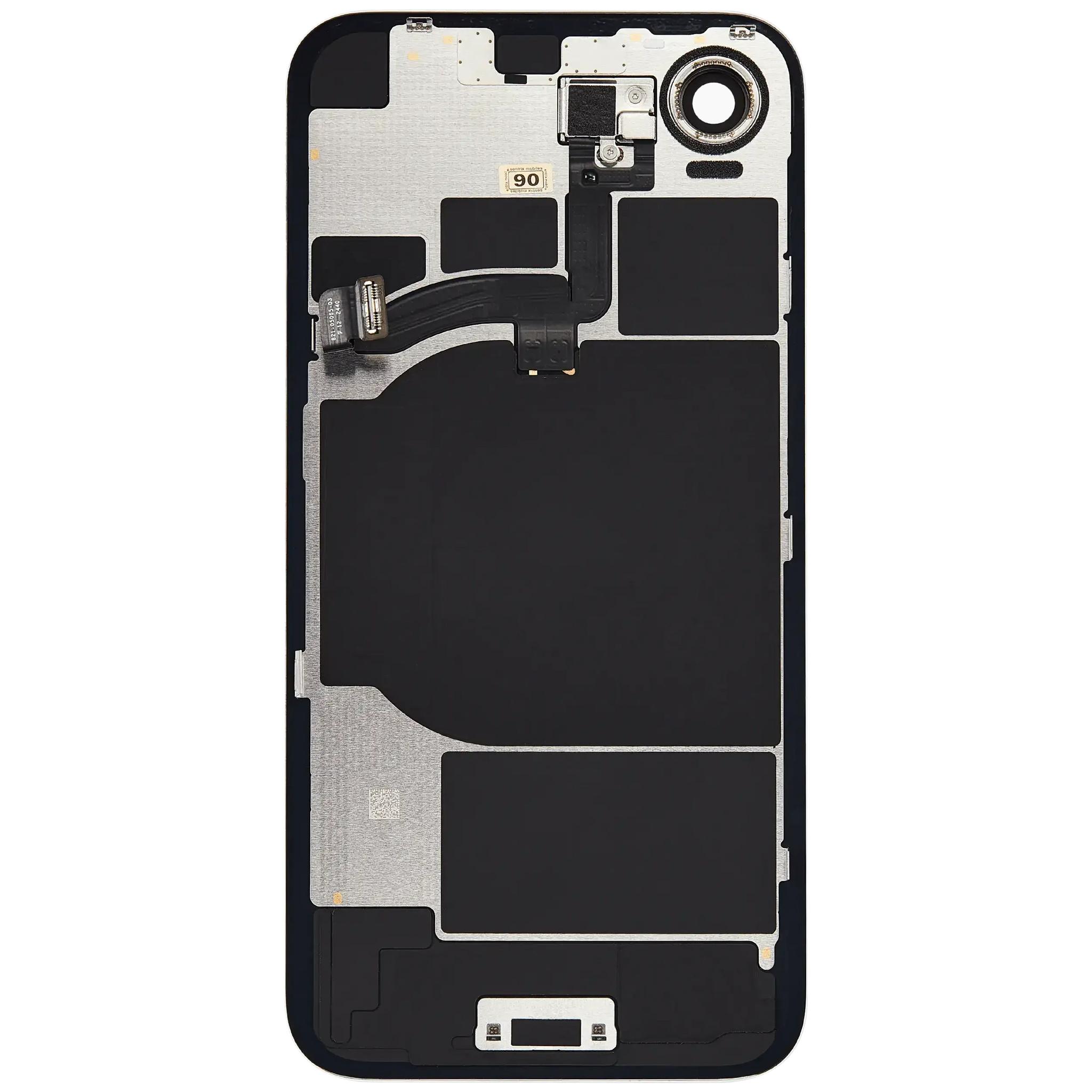 Back Glass w/ MagSafe Magnet & NFC & Flashlight Flex For iPhone 16e (Pull) (White)