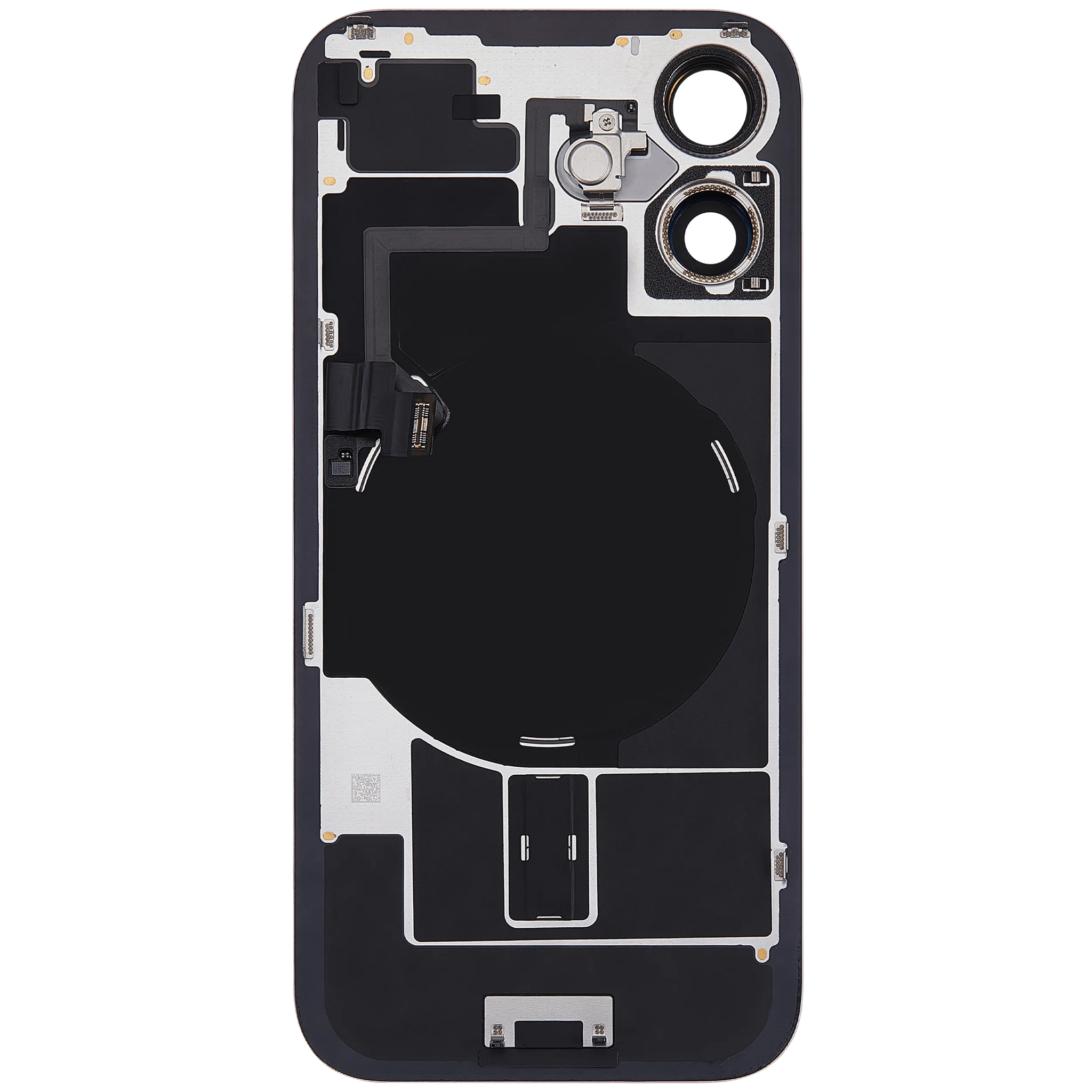 Back Glass w/ MagSafe Magnet & NFC & Flashlight Flex For iPhone 16 (Pull) (Pink)