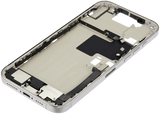 Mid-Frame Housing W/ Charging Port Flex & Small Parts For iPhone 16 Pro Max (EU / Global Version) (Used OEM Pull: Grade C) (White Titanium)