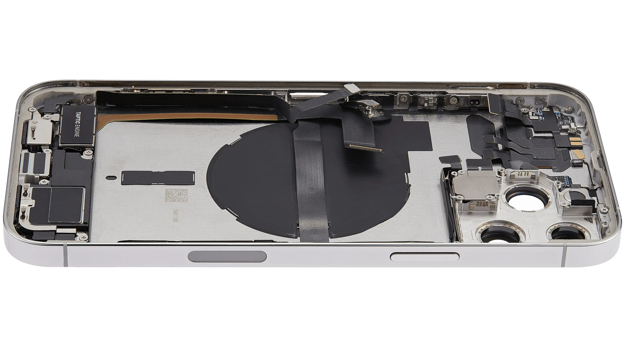 Back Housing W/ Charging Port Flex & Small Parts For iPhone 13 Pro Max (US Version) (Used OEM) (Pull) (Silver)