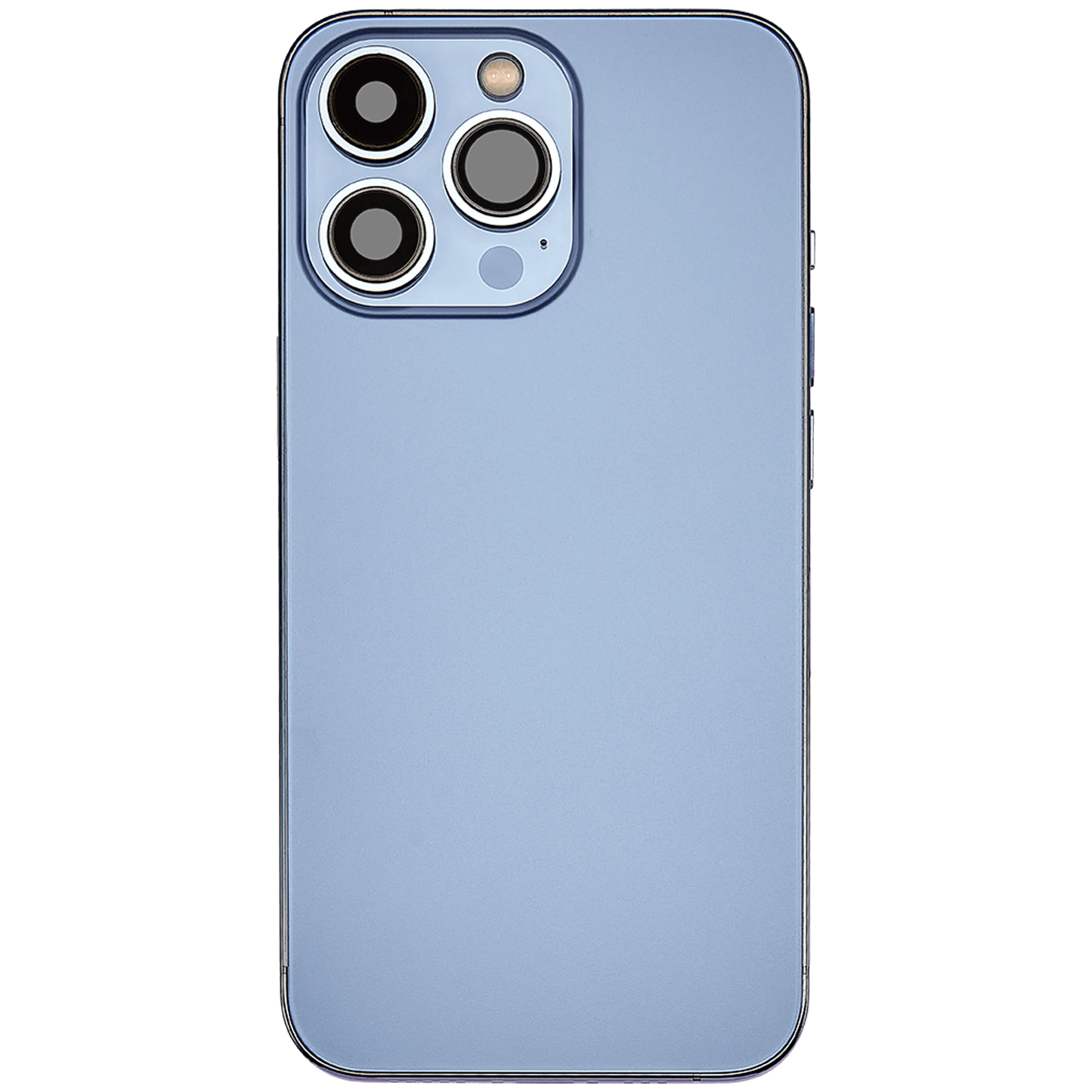 Back Housing W/ Charging Port Flex & Small Parts For iPhone 13 Pro (US Version) (Used OEM) (Pull) (Sierra Blue)
