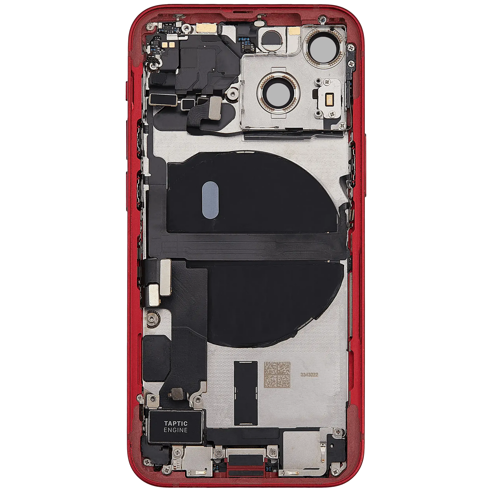 Back Housing W/ Charging Port Flex & Small Parts For iPhone 13 Mini (US Version) (Used OEM) (Pull) (Red)