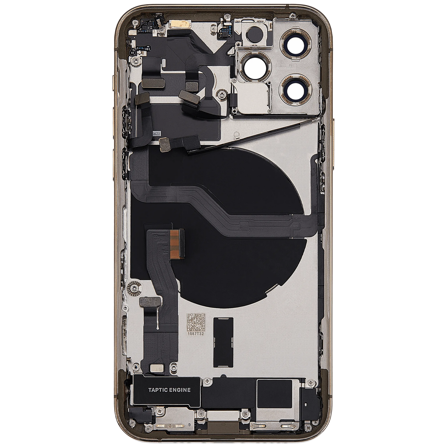 Back Housing W/ Charging Port Flex & Small Parts For iPhone 12 Pro (EU / Global Version) (Used OEM) (Pull) (Gold)