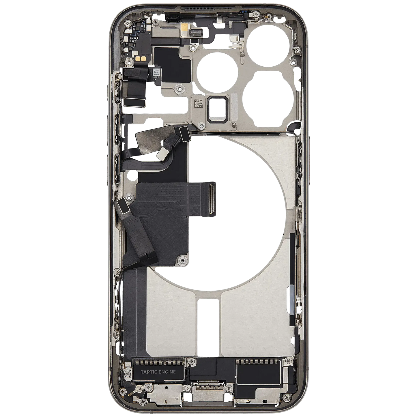 Mid-Frame Housing W/ Charging Port Flex & Small Parts For iPhone 15 Pro (US Version) (Pull) (Natural Titanium)