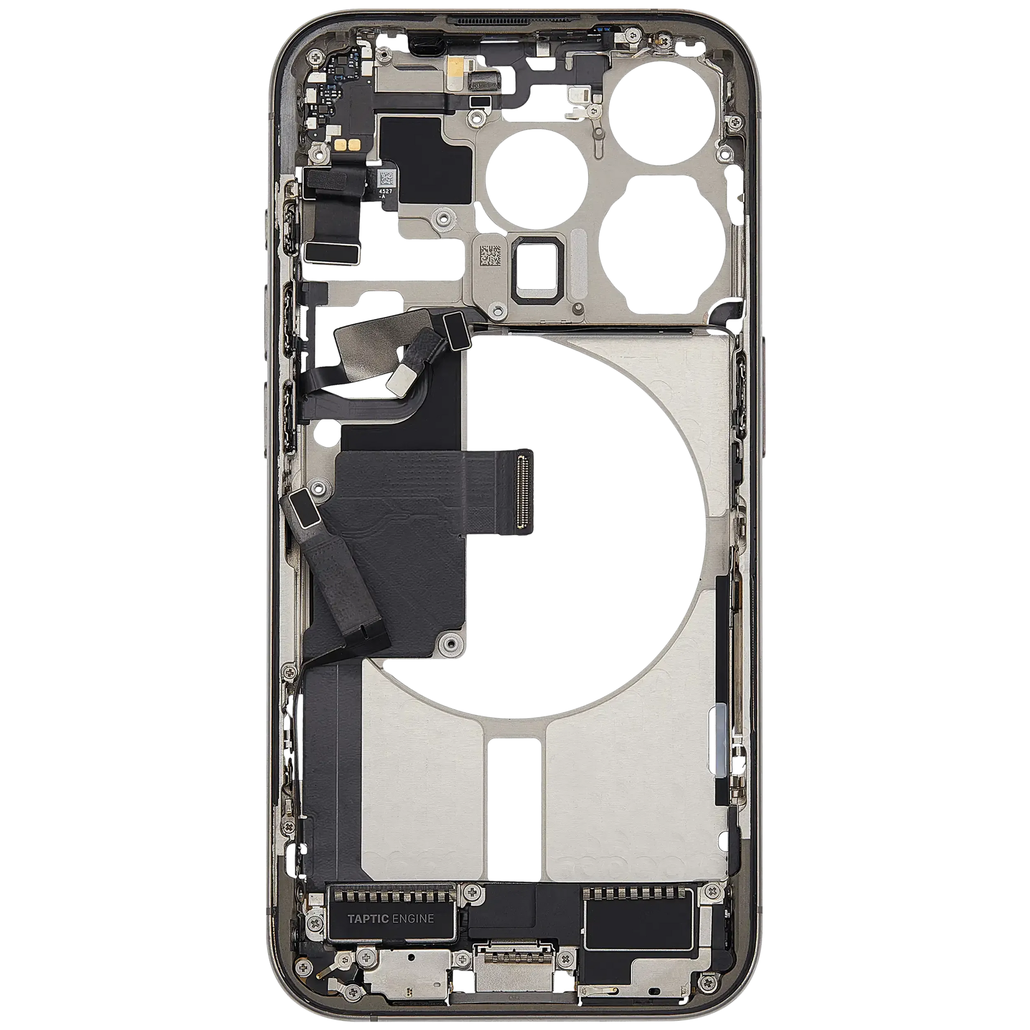 Mid-Frame Housing W/ Charging Port Flex & Small Parts For iPhone 15 Pro (US Version) (Pull) (Natural Titanium)