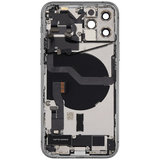 Back Housing W/ Charging Port Flex & Small Parts For iPhone 12 Pro (EU / Global Version) (Used OEM) (Pull) (Silver)