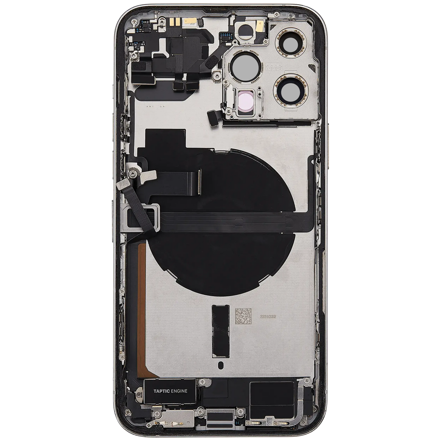 Back Housing W/ Small Parts For iPhone 13 Pro Max (EU / Global Version) (Used OEM) (Pull) (Silver)