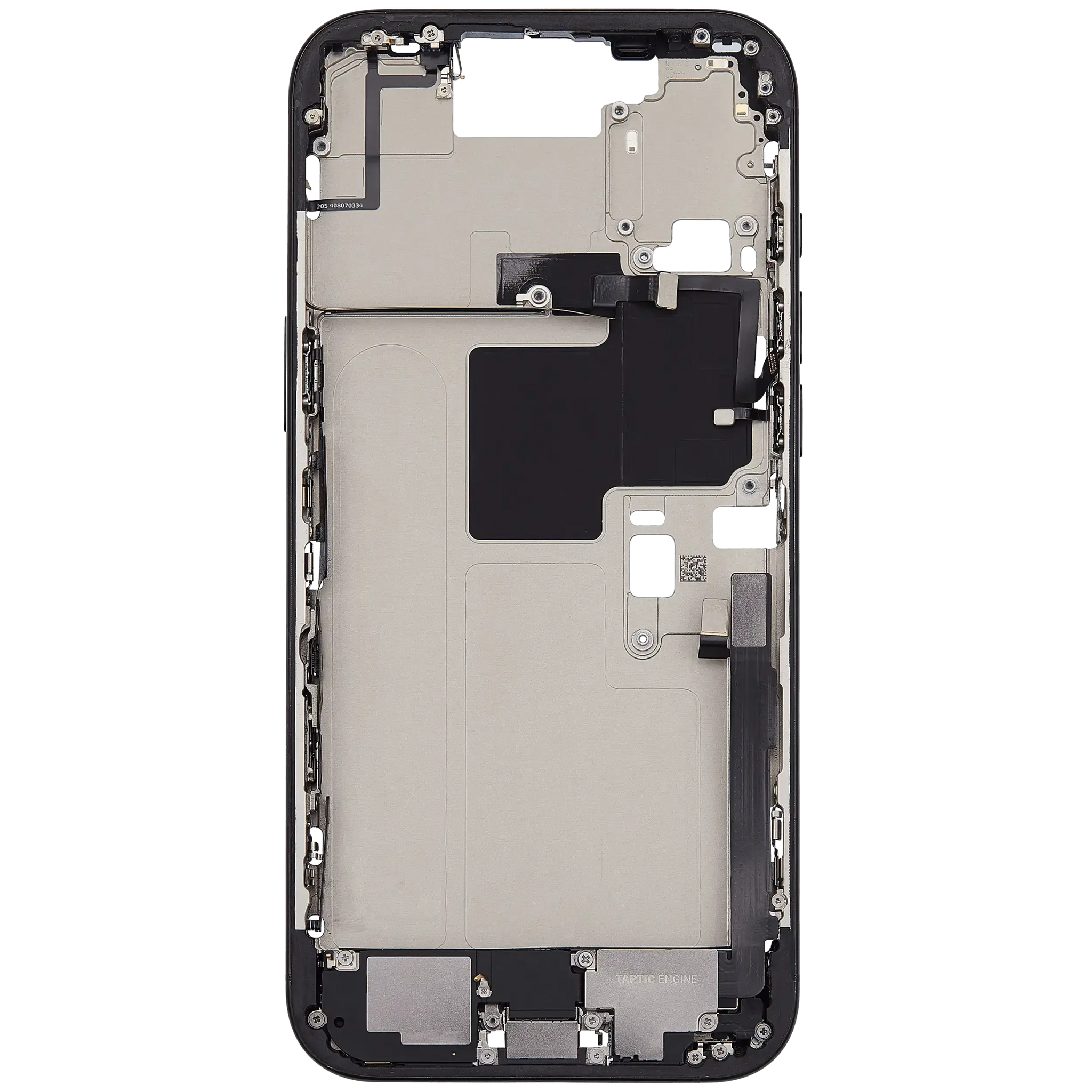 Mid-Frame Housing W/ Charging Port Flex & Small Parts For iPhone 16 Pro Max (US Version) (Pull) (Black Titanium)