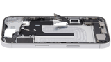 Mid-Frame Housing W/ Charging Port Flex & Small Parts For iPhone 16 (EU / Global Version) (Pull) (White)