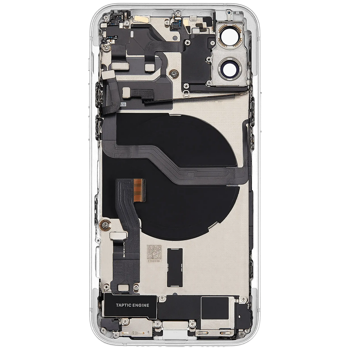 Back Housing W/ Charging Port Flex & Small Parts For iPhone 12 (EU / Global Version) (Used OEM) (Pull) (White)