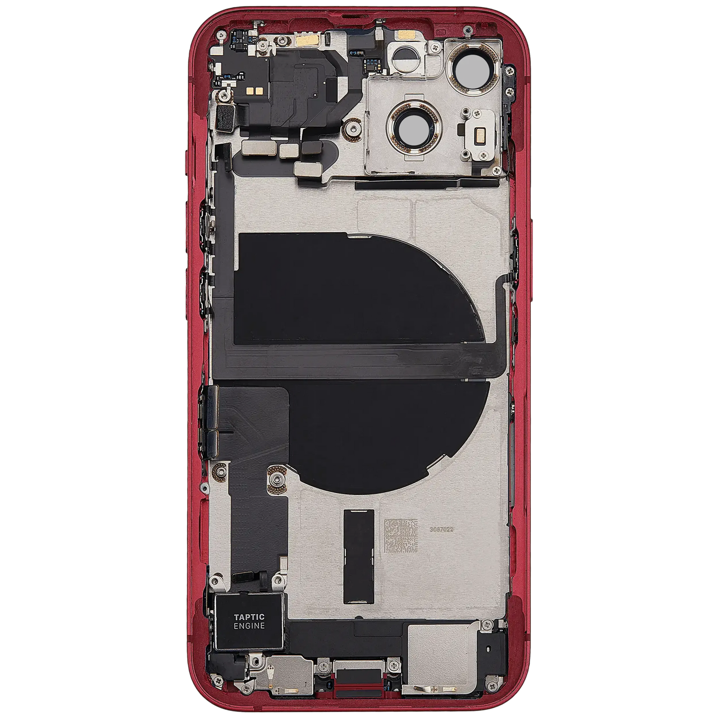 Back Housing W/ Charging Port Flex & Small Parts For iPhone 13 (US Version) (Used OEM) (Pull) (Red)