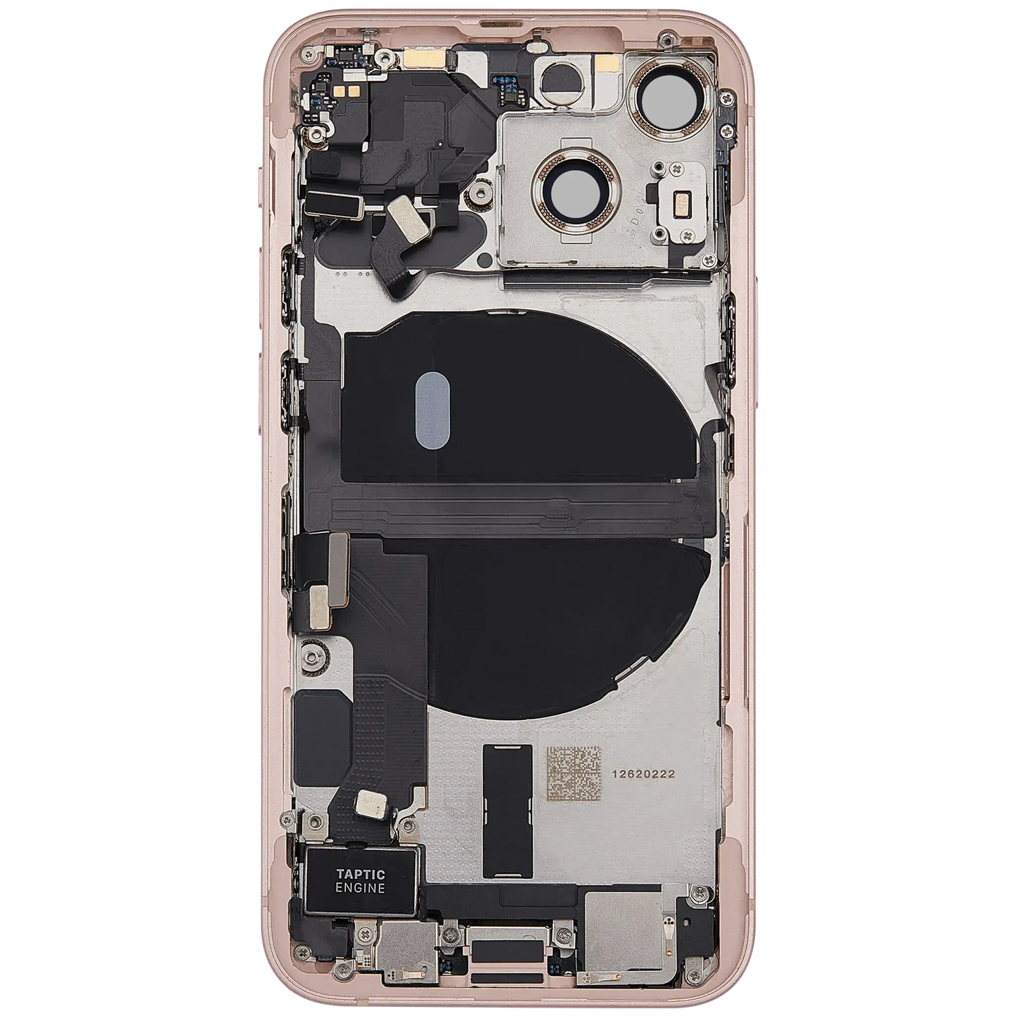 Back Housing W/ Charging Port Flex & Small Parts For iPhone 13 Mini (US Version) (Used OEM) (Pull) (Pink)