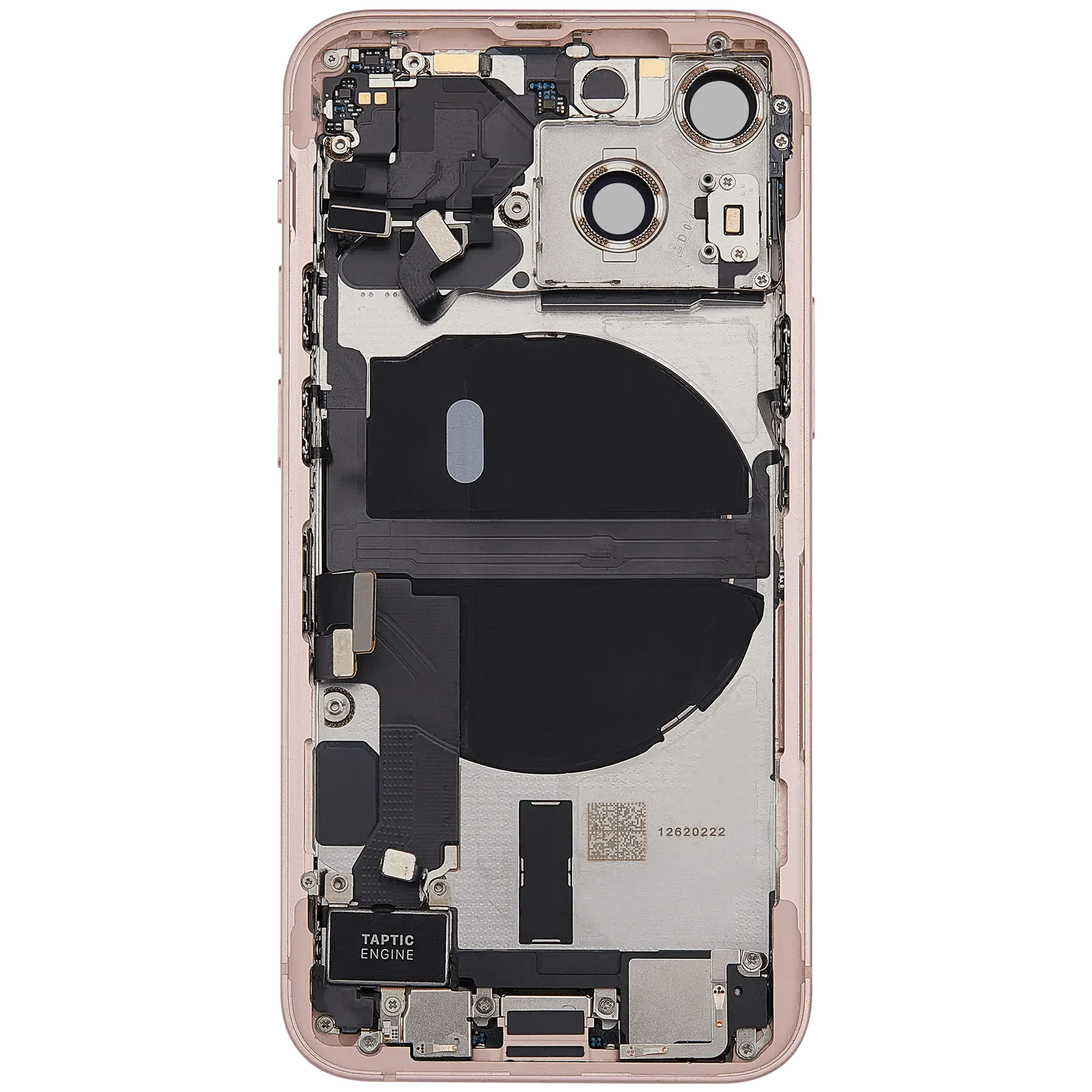 Back Housing W/ Charging Port Flex & Small Parts For iPhone 13 Mini (US Version) (Used OEM) (Pull) (Pink)