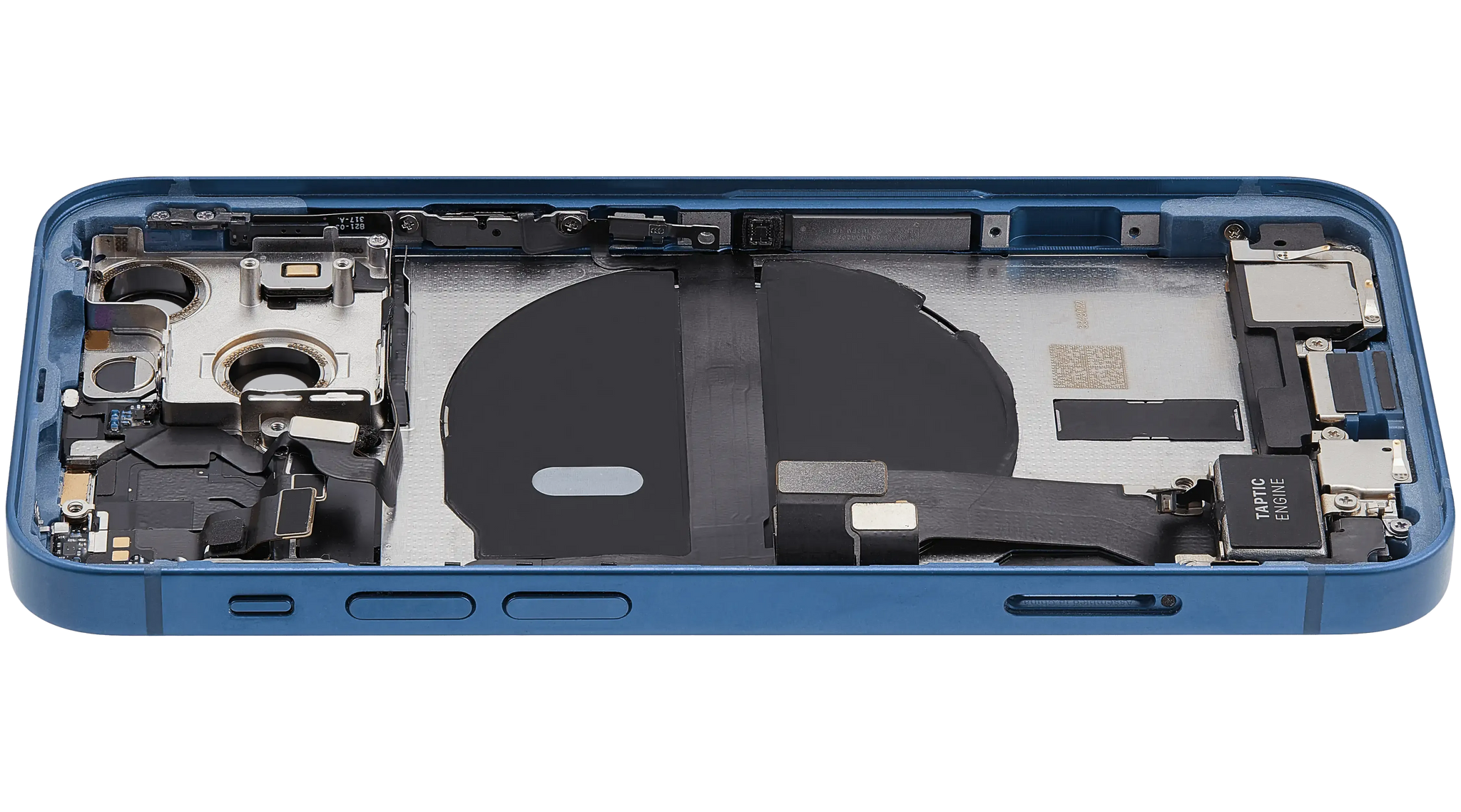 Back Housing W/ Charging Port Flex & Small Parts For iPhone 13 Mini (US Version) (Used OEM) (Pull) (Blue)