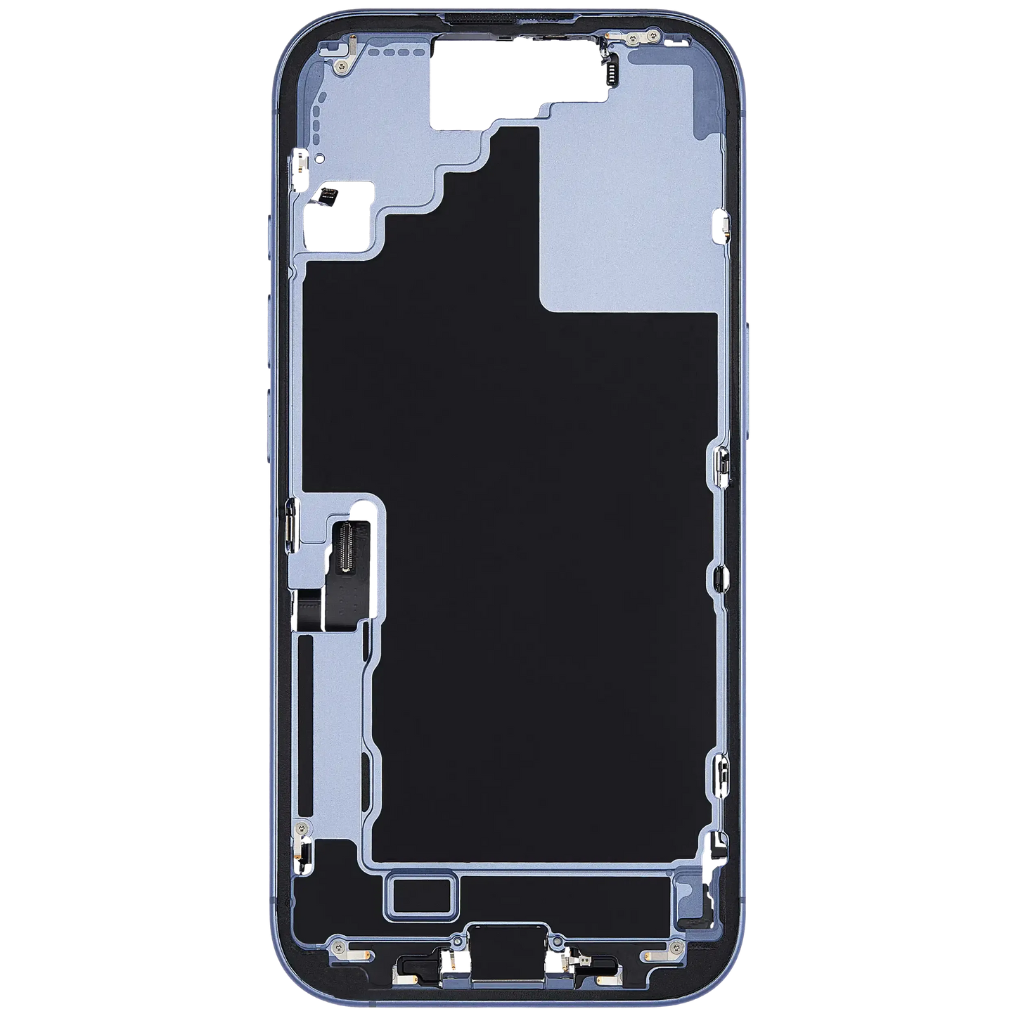 Mid-Frame Housing W/ Charging Port Flex & Small Parts For iPhone 17 (EU / Global Version) (Pull) (Mist Blue)