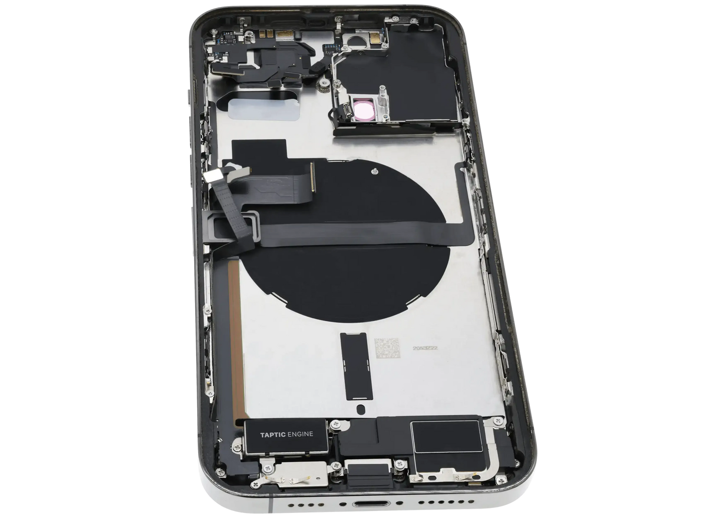 Back Housing W/ Charging Port Flex & Small Parts For iPhone 13 Pro Max (US Version) (Used OEM) (Pull) (Graphite)