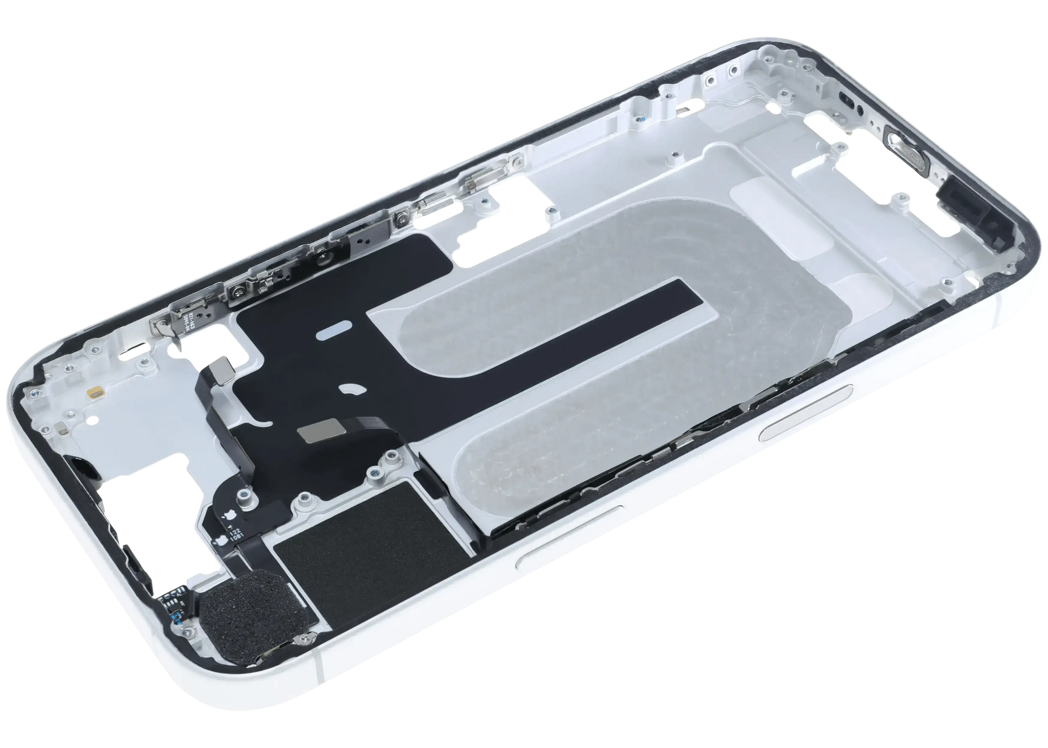 Mid-Frame Housing W/ Small Parts For iPhone 16 (US Version) (Pull) (White)