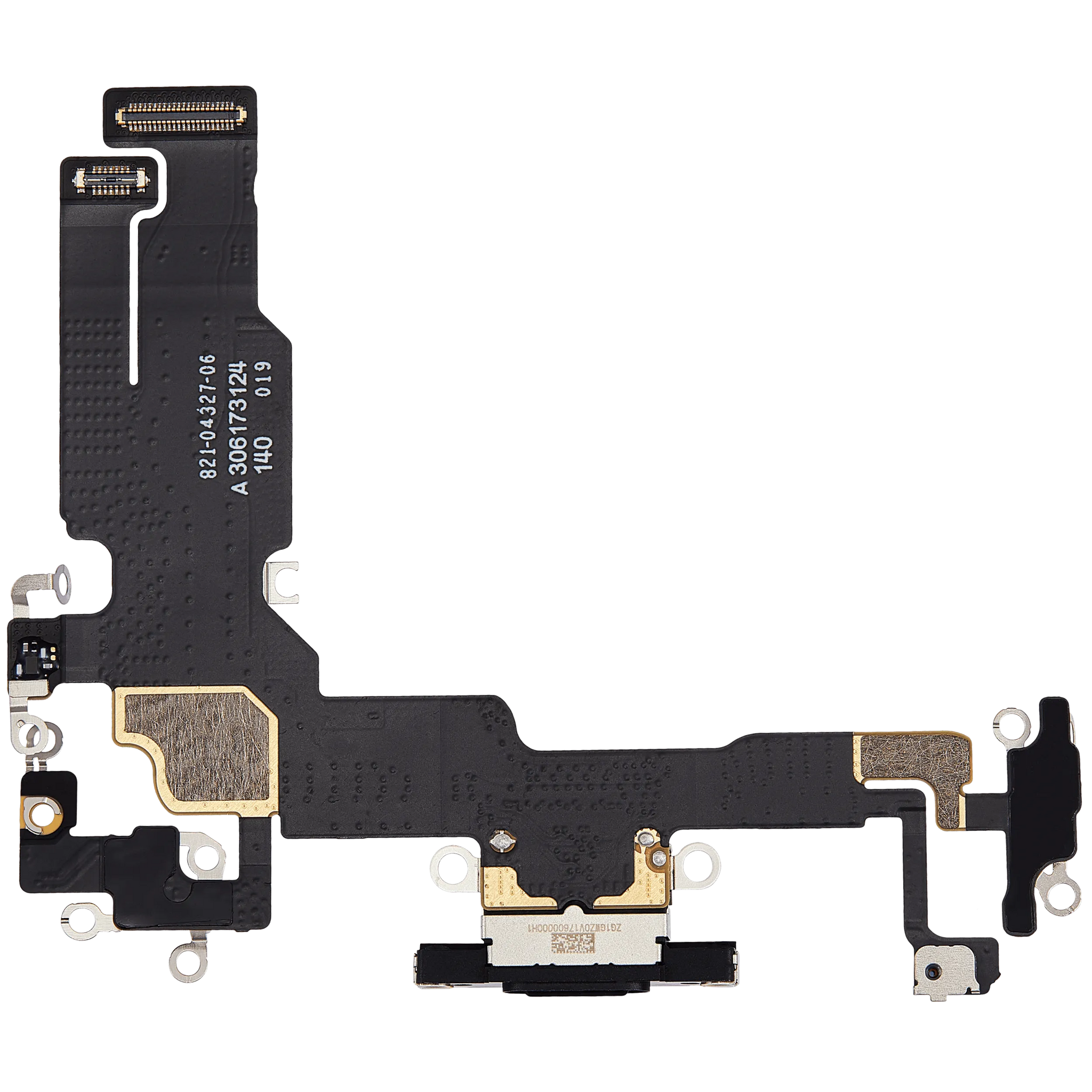 Charging Port Flex Cable For iPhone 15 (Pull) (Black)